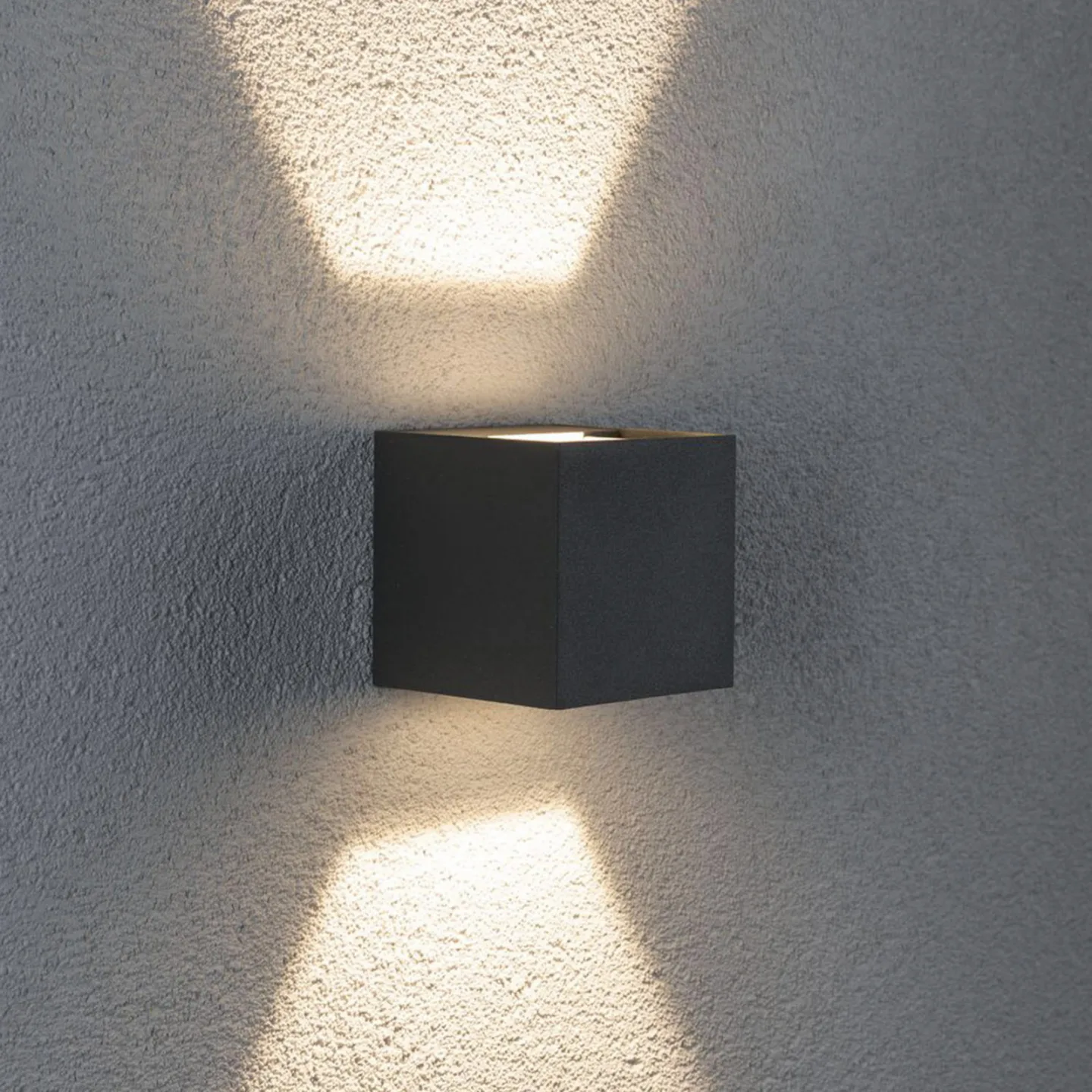 Cybo Außenwandleuchte 8x8 cm Grau 2.700 K - Paulmann - Modern - Metall - Mehrflammig