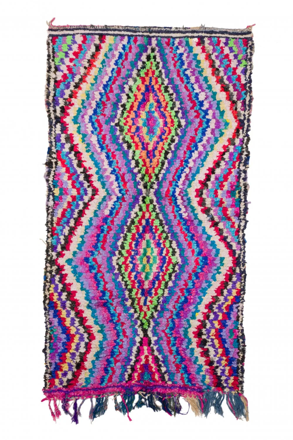 Marokkansk Boucherouite-teppe 270 x 145 cm (Størrelse: 270 x 145 cm)
