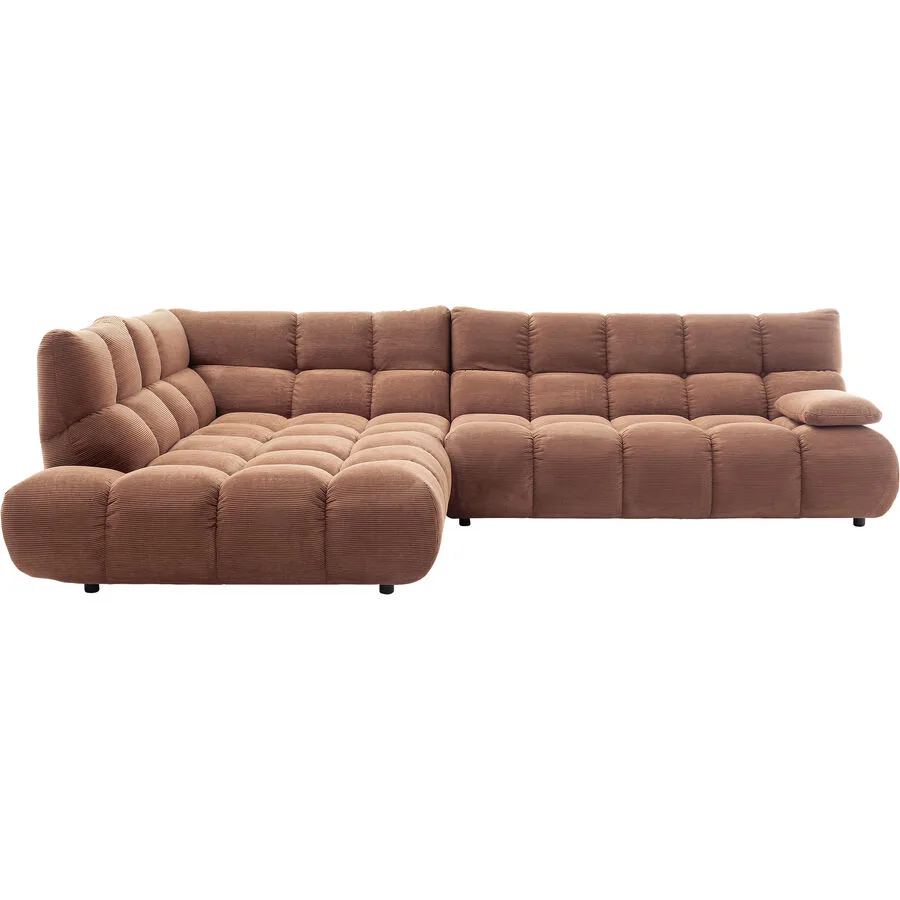 Ecksofa Nelo Links Polyester Rost B 324 T 211 cm - Möbel Konfigurator: Traummöbel individuell zusammenstellen