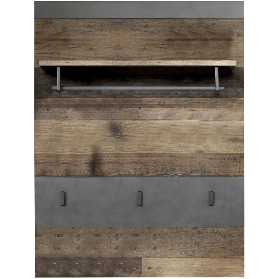 Garderobenpaneel Fuerte graphit Holzwerkstoff B 80 T 29 H 106 cm