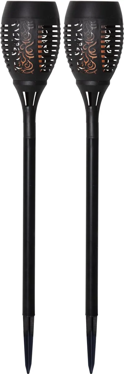 Star Trading - Flame 2-pack - Solcellslampa - Svart