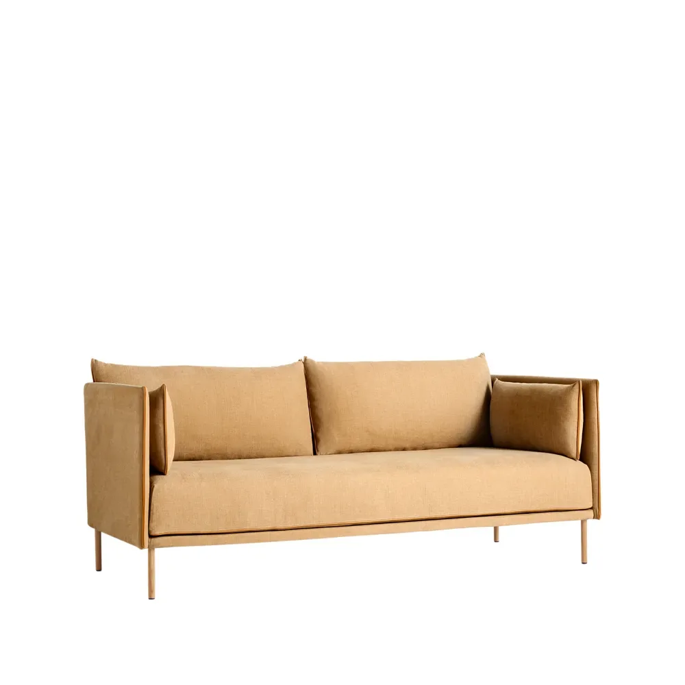 HAY Silhouette 2-sits soffa Linara 142-cognac leather piping-oiled oak