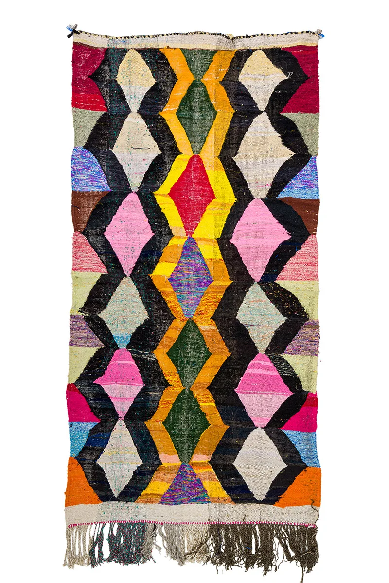 Marokkansk Boucherouite-teppe 150 x 305 cm (Størrelse: 150 x 305 cm)