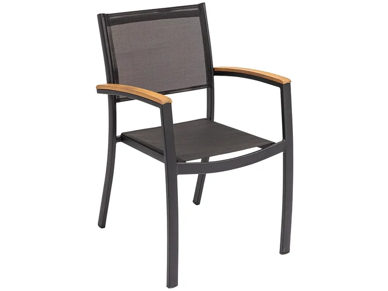 Gartenstuhl LOANA Aluminium schwarz