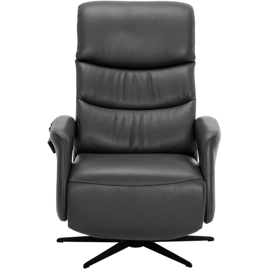 Relaxsessel Lian anthrazit Leder T 89 B 73 H 108 cm