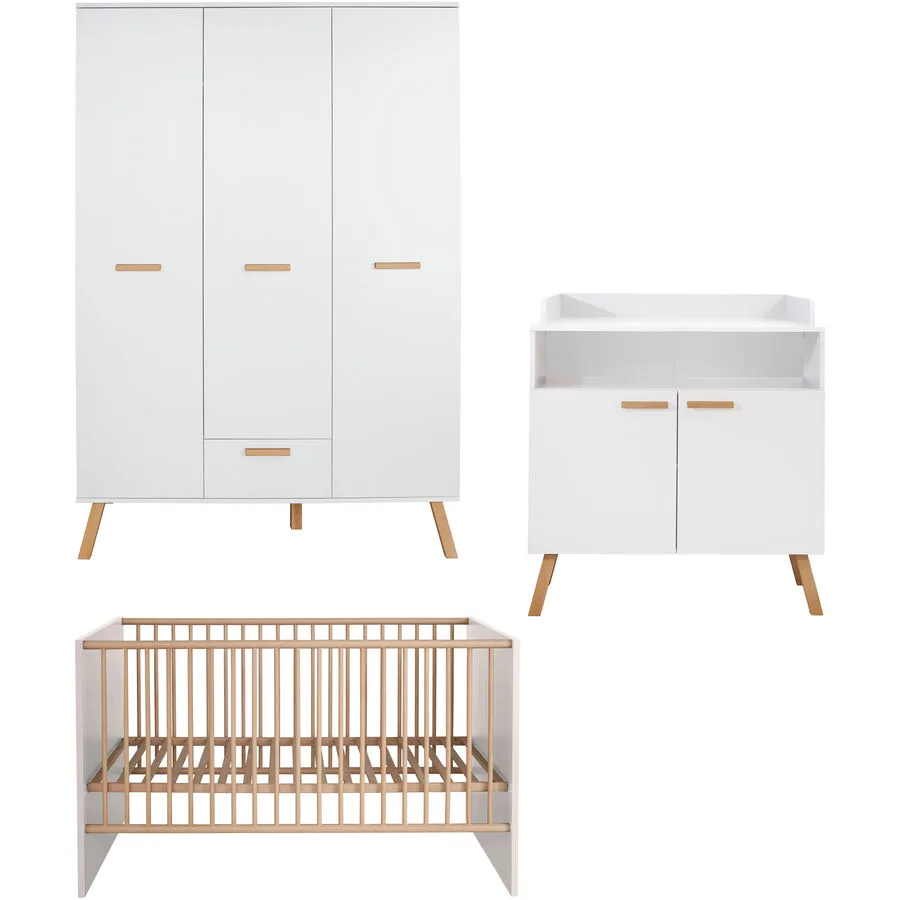 Babyzimmer-Set Matis weiss Holzwerkstoff