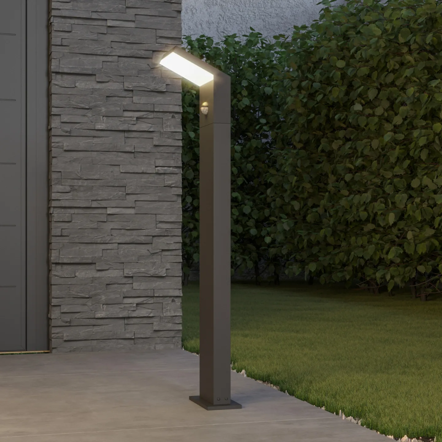 Yolena LED-Wegelampe, Sensor, 100 cm, anthrazit - Arcchio - Terrasse - Modern - Metall - Einflammig
