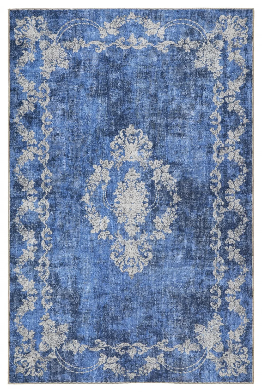 Flatvävd Matta - Taknis (blå) (Storlek: 190 x 280 cm)