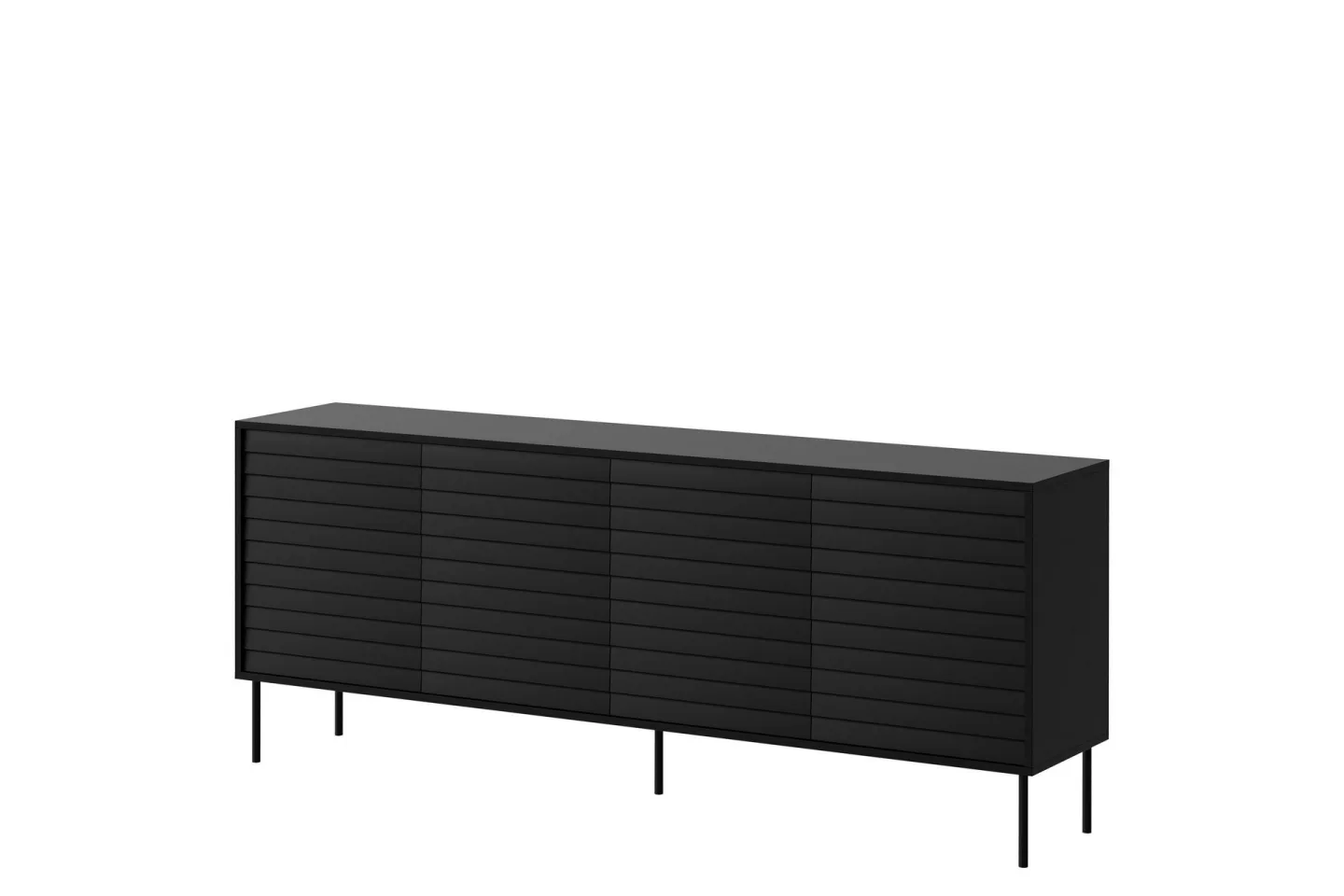 Belonger Byrå 200 cm - Svart
