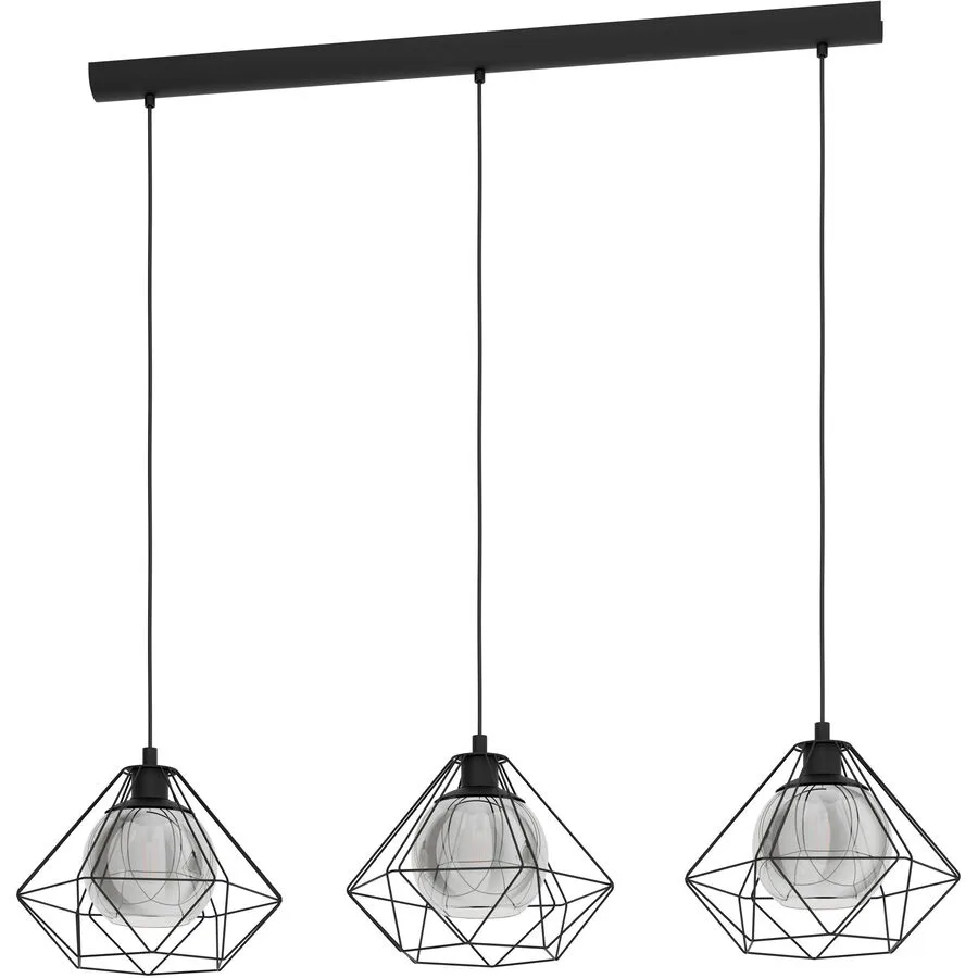 Eglo Pendellampe Vernham Schwarz Stahl 32.5 cm 110 cm