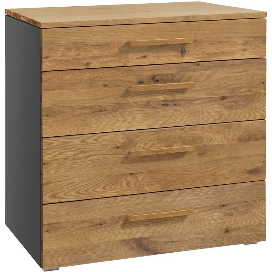 Hasena Kommode Sipi Natur, Anthrazit Wildeiche, MDF B 90 H 86 cm