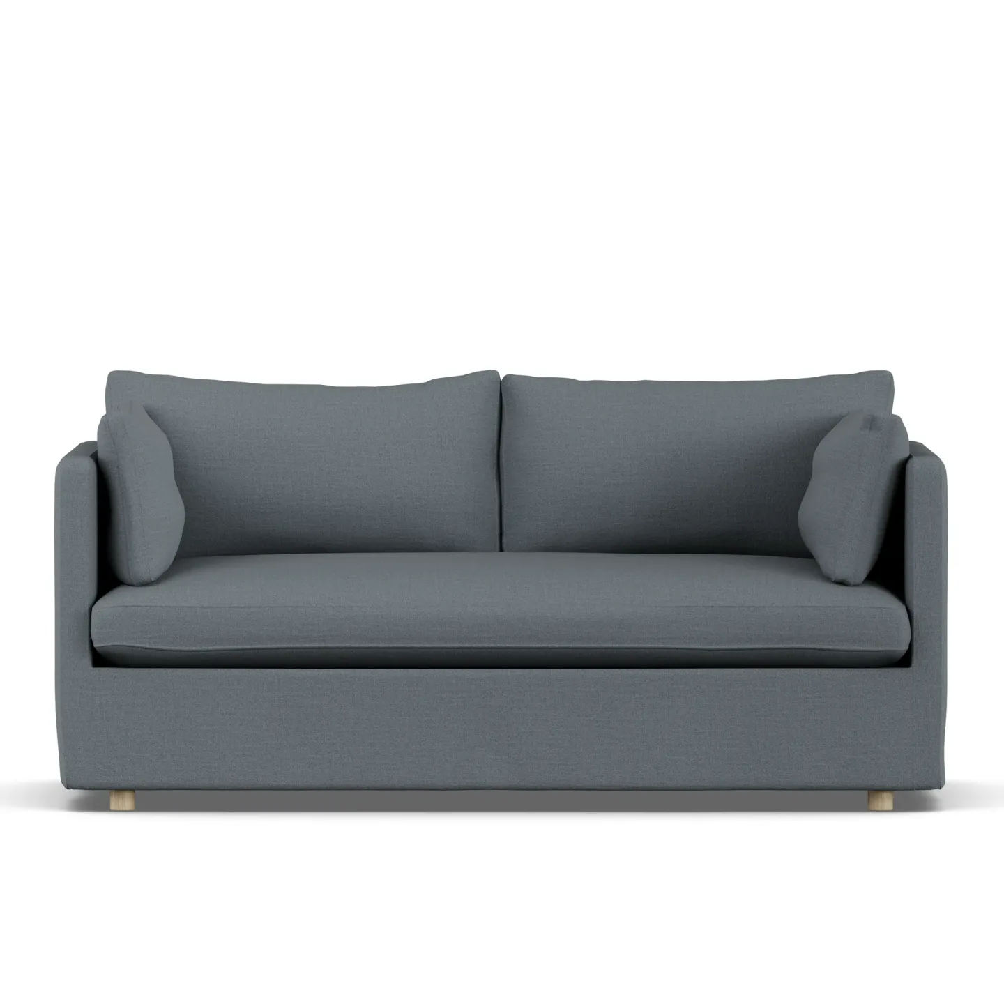 1898 Linnevik Sofa Same Blue 6678-Eiche weiß geölt, 2-sitzig, mit Volant