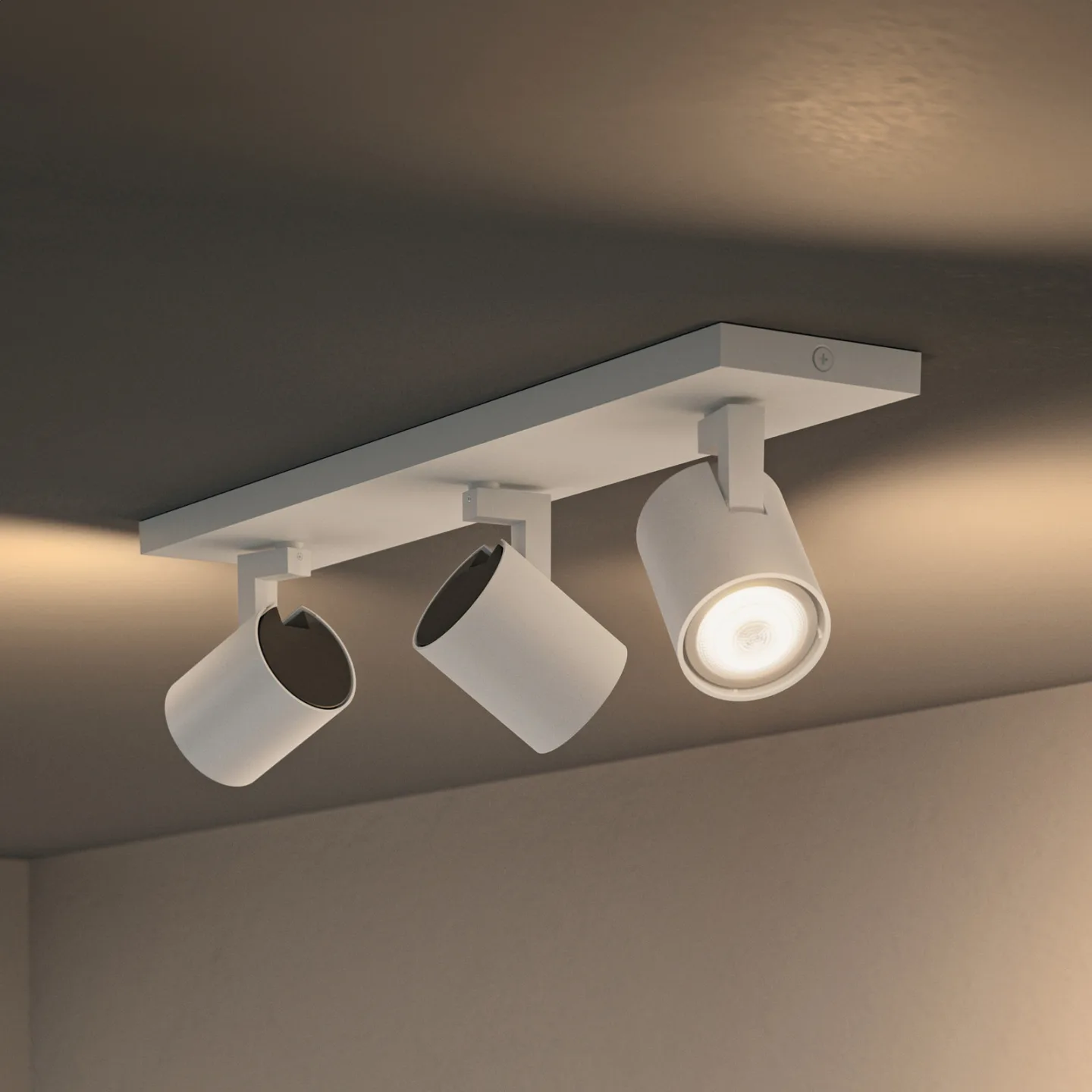 Runner LED-Spot, 3-flg., Dimmschalter, weiß - Philips Hue Philips Hue Runner - Wohnzimmer - Modern - Aluminium - Mehrflammig