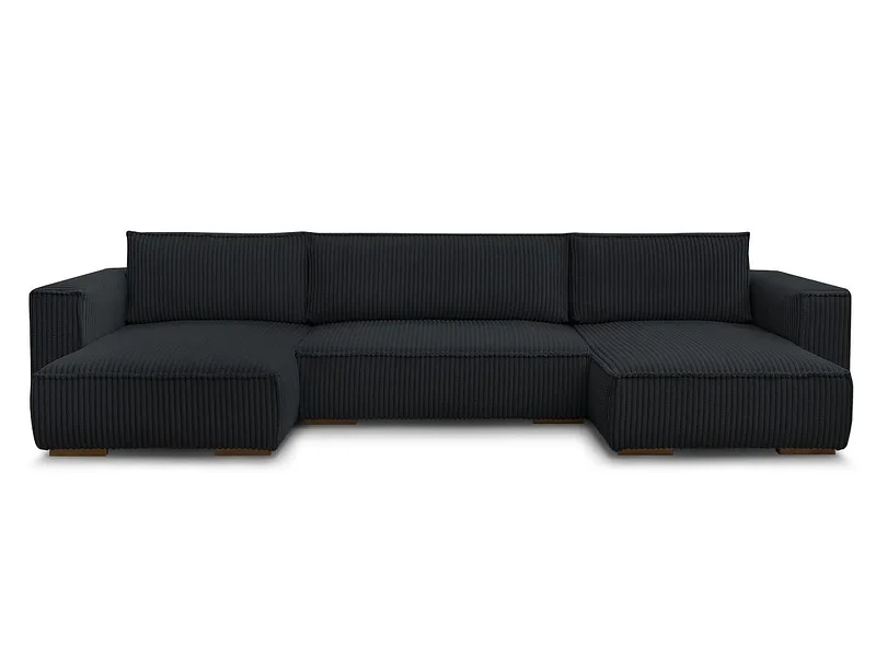 Wohnlandschaft BOBOCHIC CHELSEA Cord-Stoff schwarz