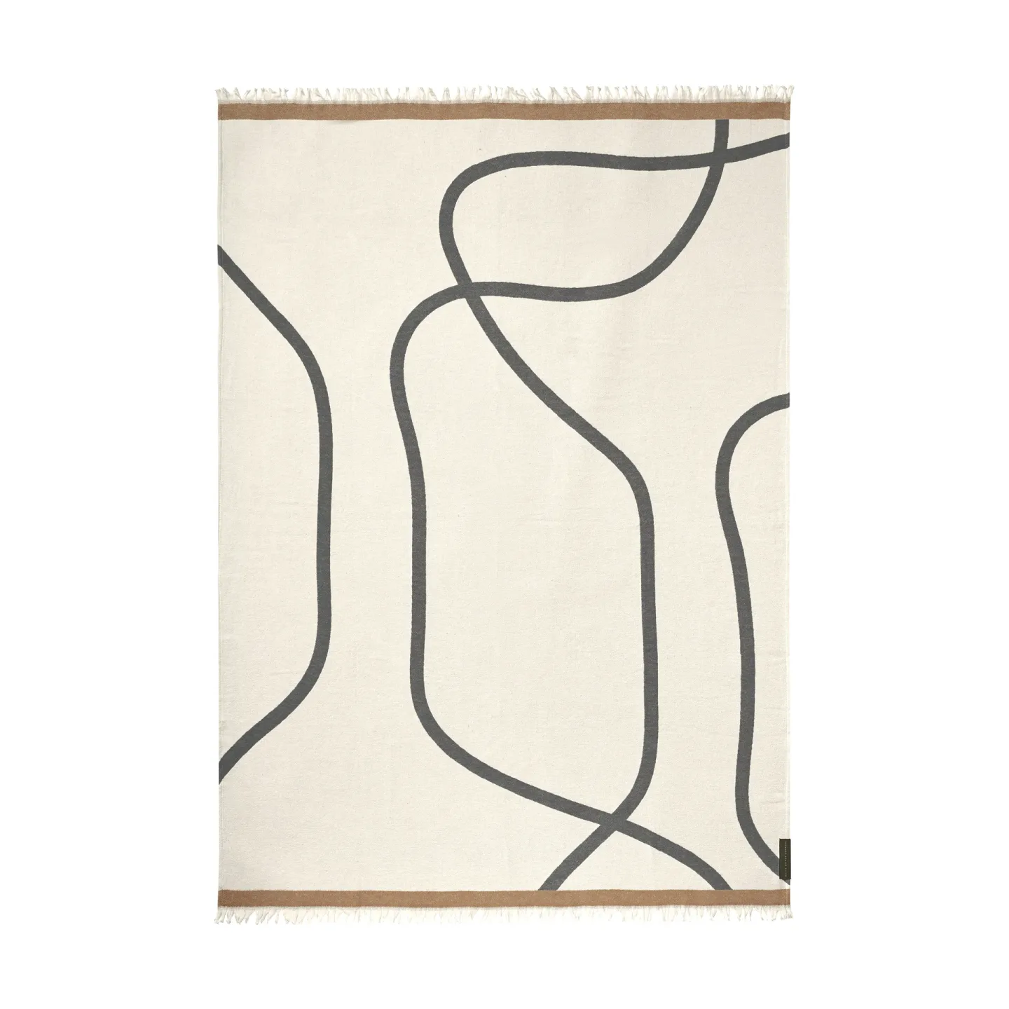 Mette Ditmer Shadow pläd Off-white-grey, 130x175 cm