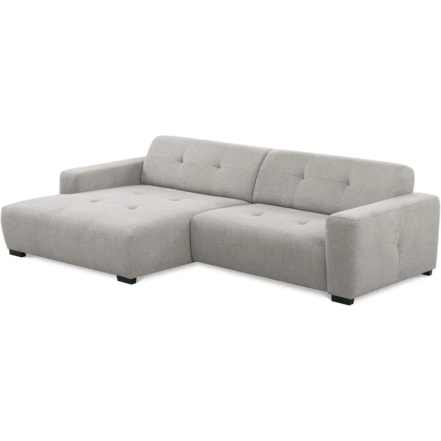 Ecksofa Bondi Grau Stoff B 286 T 169 cm - Farbe: hellgrau - Material: Moderne Chenille Weboptik