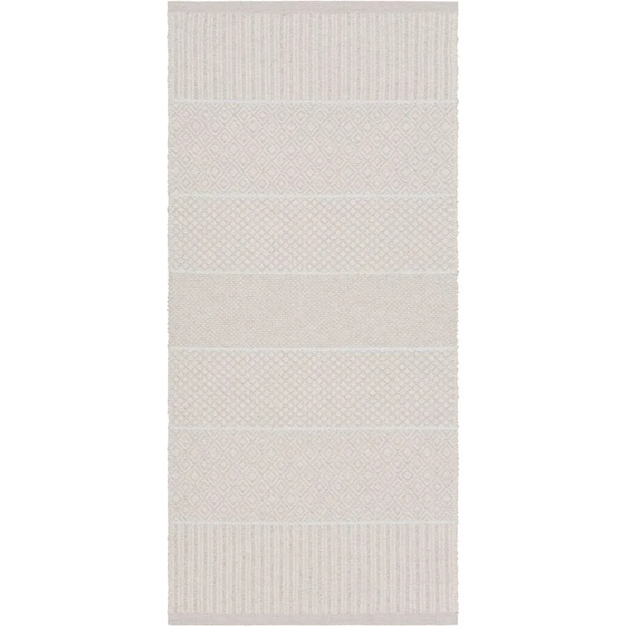 HORREDSMATTAN Teppich Alice offwhite Streifen Mischgewebe 70 x 100 cm