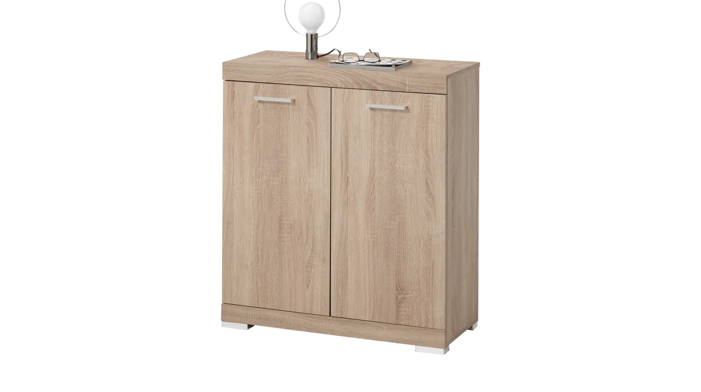 Kommode Eiche 80 x 50 cm - 2-türig - BRISTOL