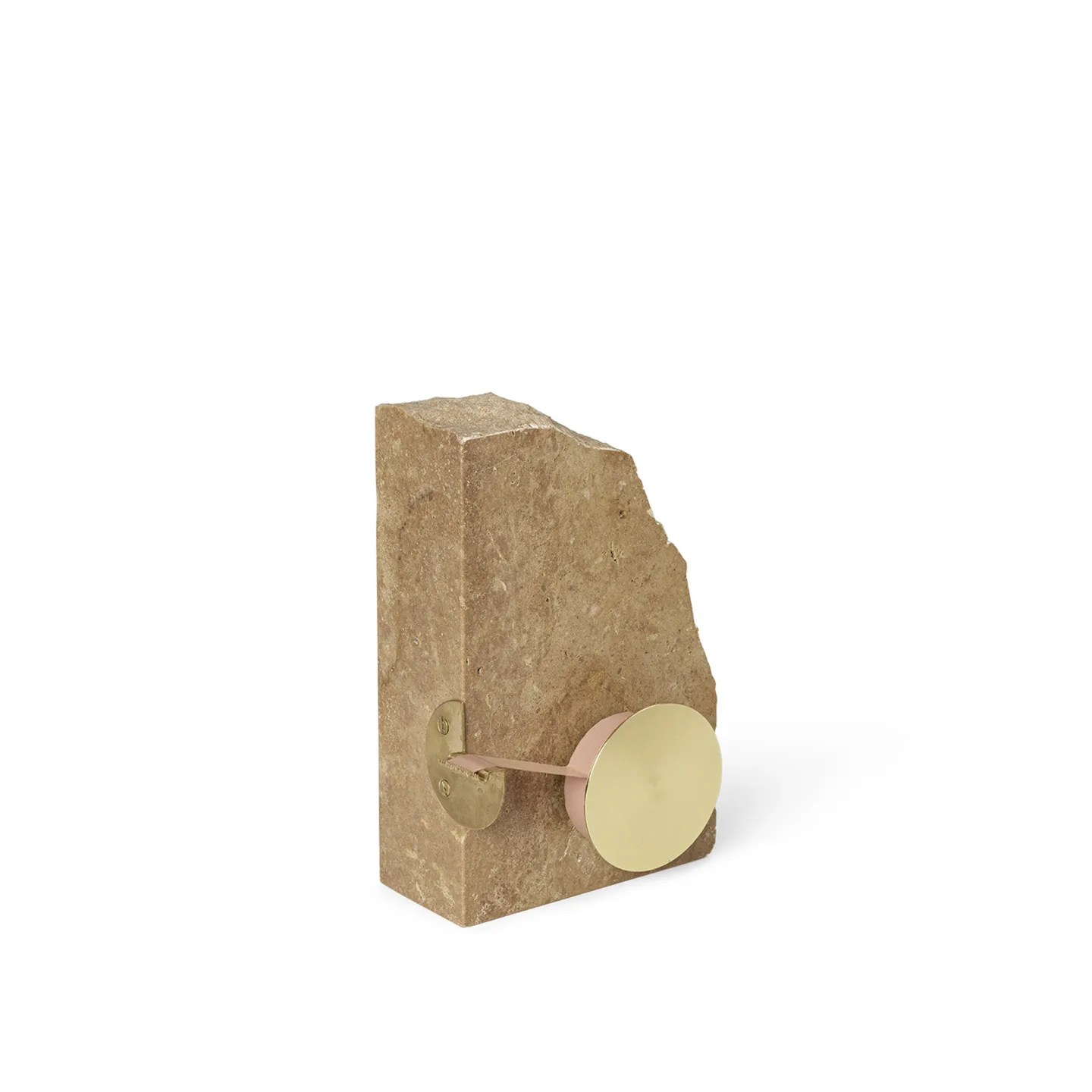 Ferm Living - Klint Tape Dispenser - Beige - Prydnadsföremål - Beige - Metall/Sten
