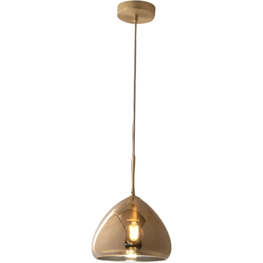 Pendellampe Ove Glas/Metall 34.5 cm 200 cm - Farbe: messing - Material: Metall/Glas