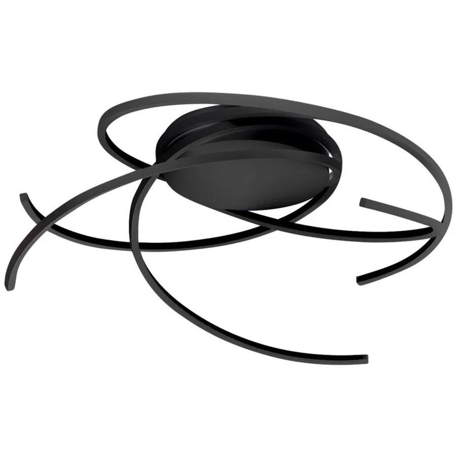 Escale Deckenlampe Space Schwarz Aluminium 55 cm 16 cm - LED - Lichtfarbe: Extra warmweiss - LED Energiesparlampen
