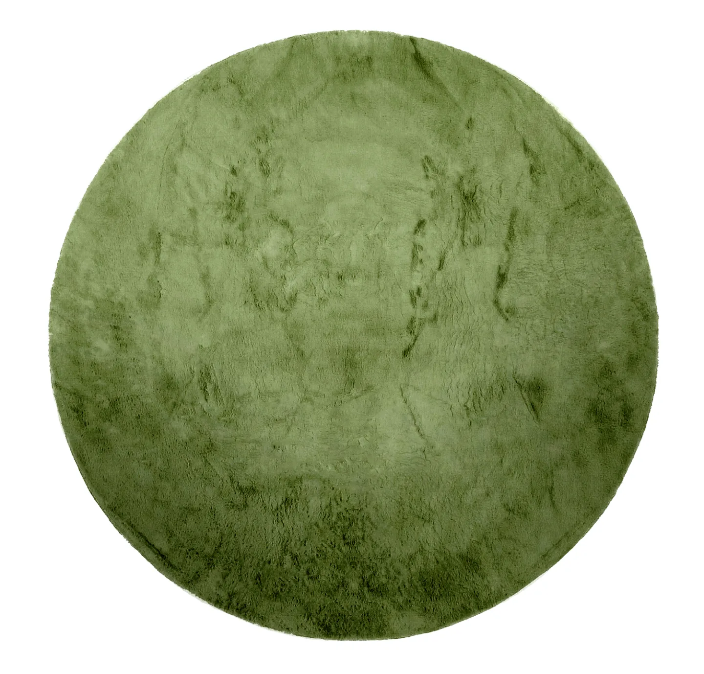 Runde tepper - Aranga Super Soft Fur (olivengrønn) (Størrelse: Ø 240 cm)