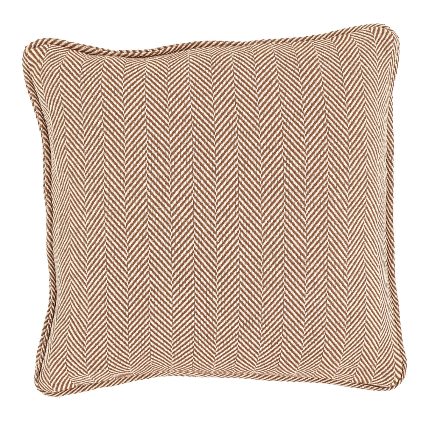 Putetrekk - Denisa Fishbone (brun/hvit) (Størrelse: 45 x 45 cm)