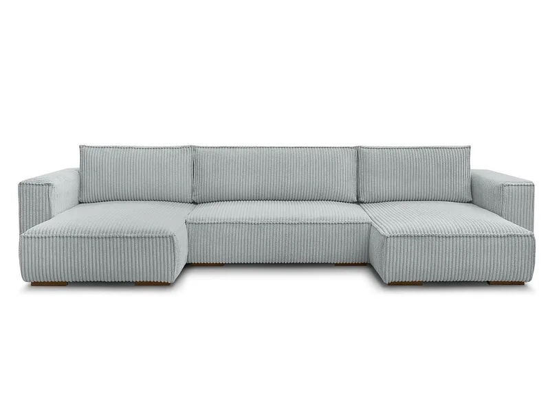 Wohnlandschaft BOBOCHIC CHELSEA Cord-Stoff hellgrau