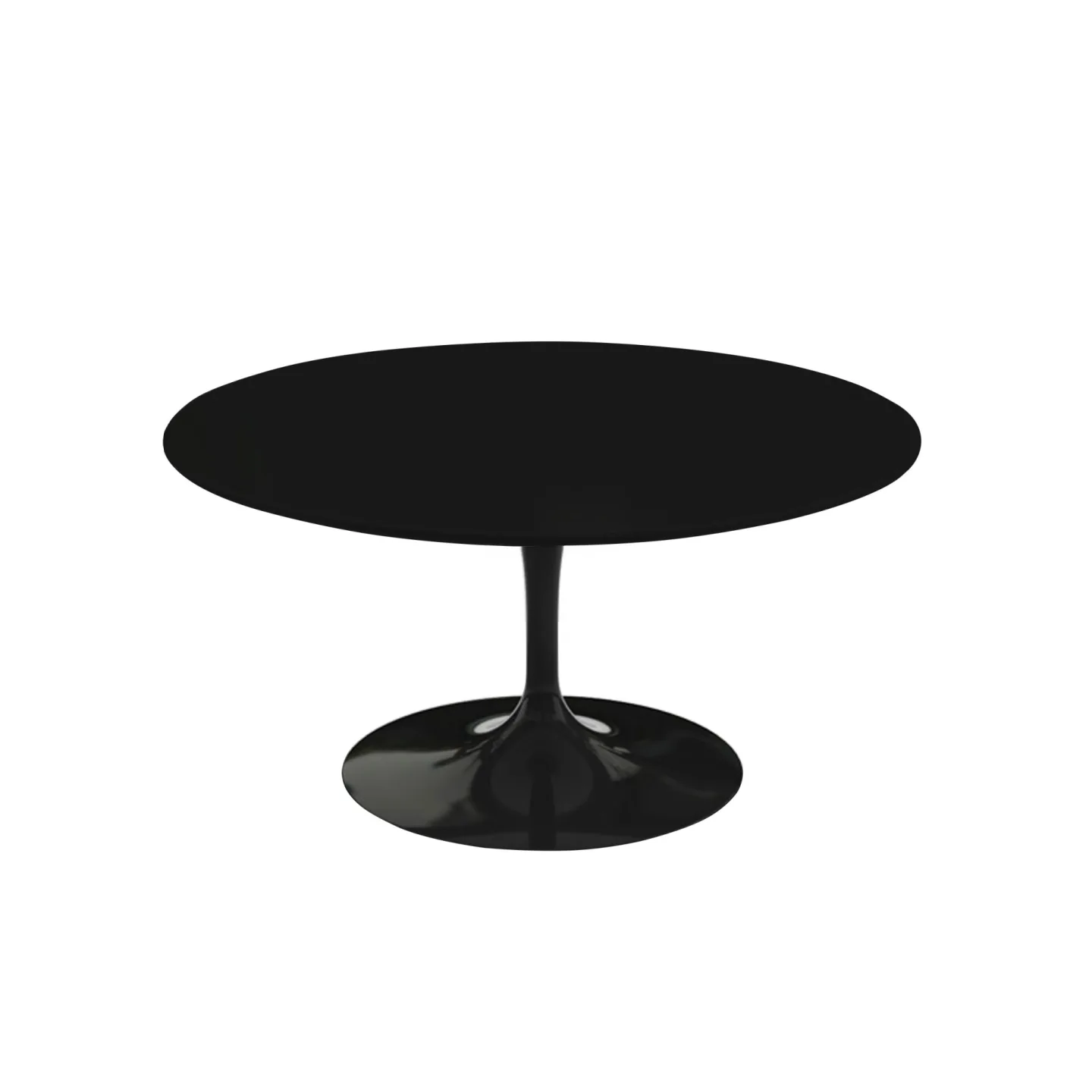 Knoll - Saarinen Round Table - Soffbord, Svart underrede, skiva i Svart laminat, H: 39, Ø 91 - Soffbord - Eero Saarinen - Svart - Metall/Trä