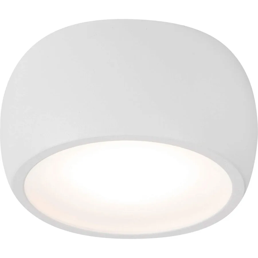 Deckenlampe Luena Weiss Metall 8 cm 4 cm - LED - Lichtfarbe: Warmweiss - LED Energiesparlampen