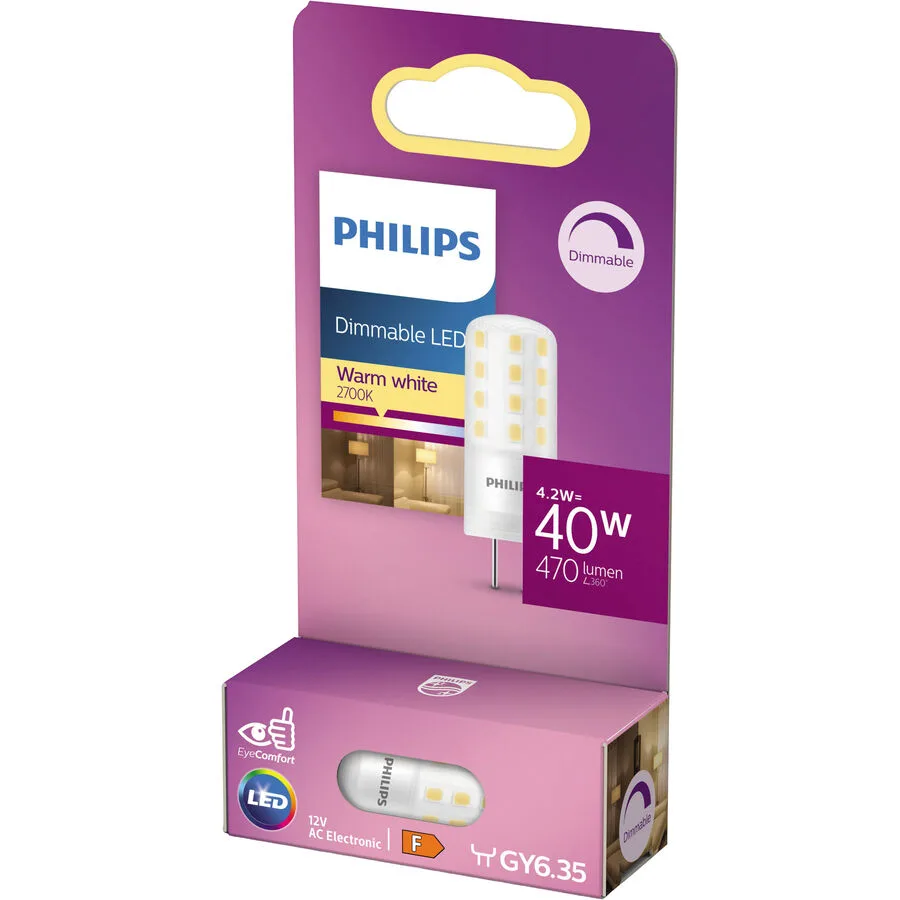 Leuchtmittel Philips Glas GY6.35 4.2 W - Farbe: klar - LED - Lichtfarbe: Extra warmweiss - LED Leuchtmittel