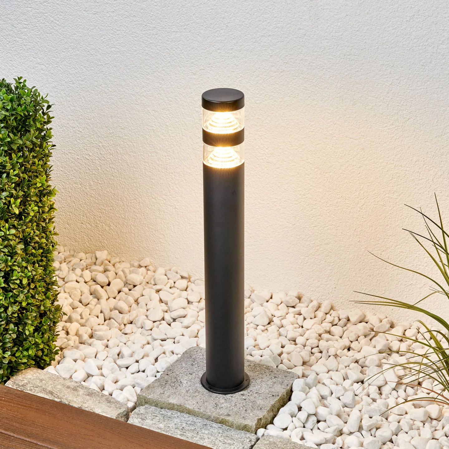 Lanea LED Gartenleuchte Stainless Steel - Lindby - Terrasse - Modern - Edelstahl - Einflammig