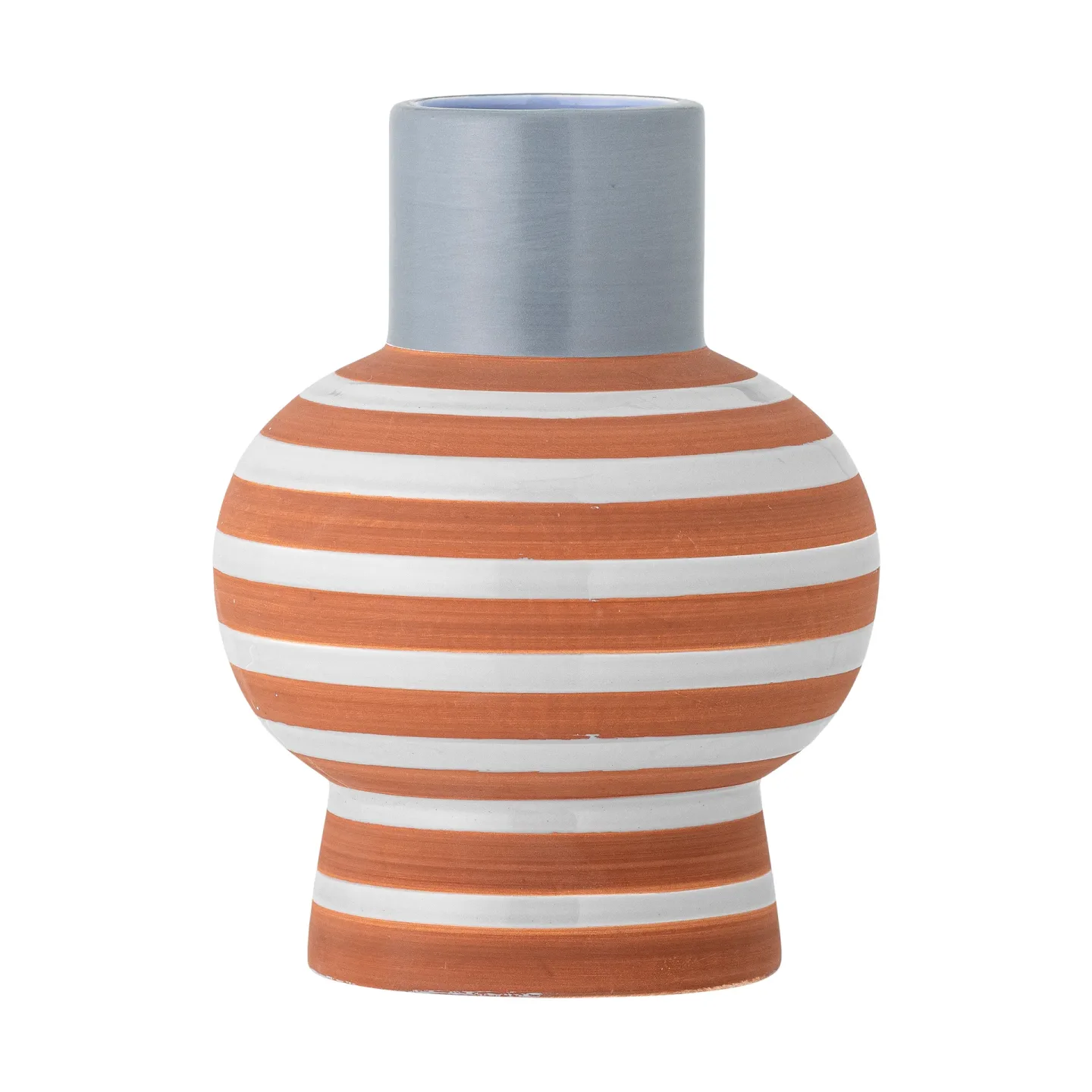 Bloomingville Lindir Vase 19 cm Blau-Braun