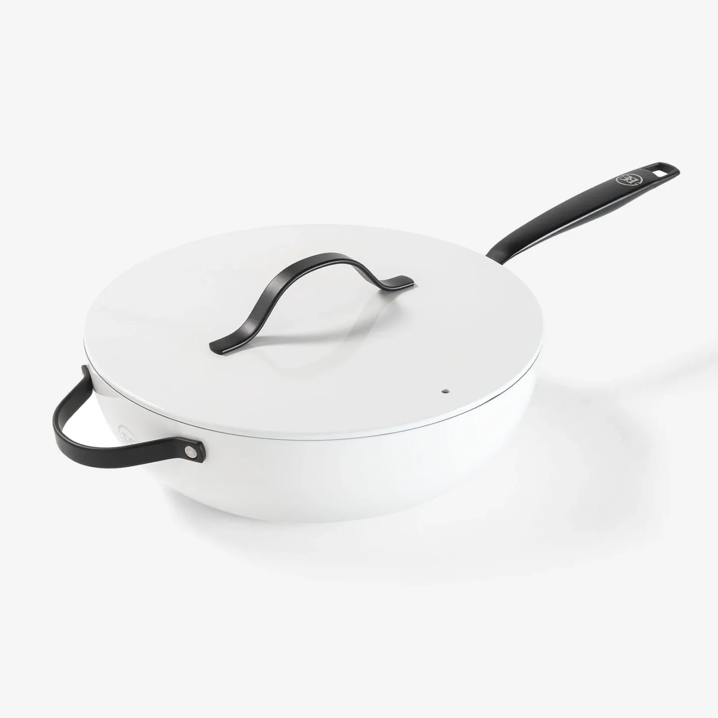 BE Living Essential Wokpanne m/lokk - Ø30cm - Hvit