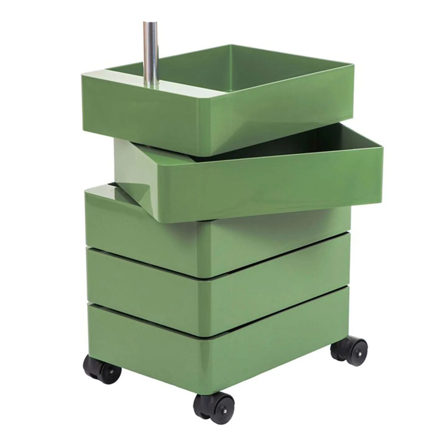 Magis - 360° 5 Drawers Green - Hurtsar - Konstantin Grcic - Grön - Metall/Plast