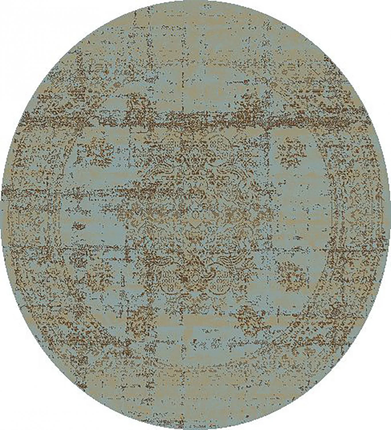 Rundt teppe - Peking Royal (turkis) (Størrelse: Ø 200 cm)