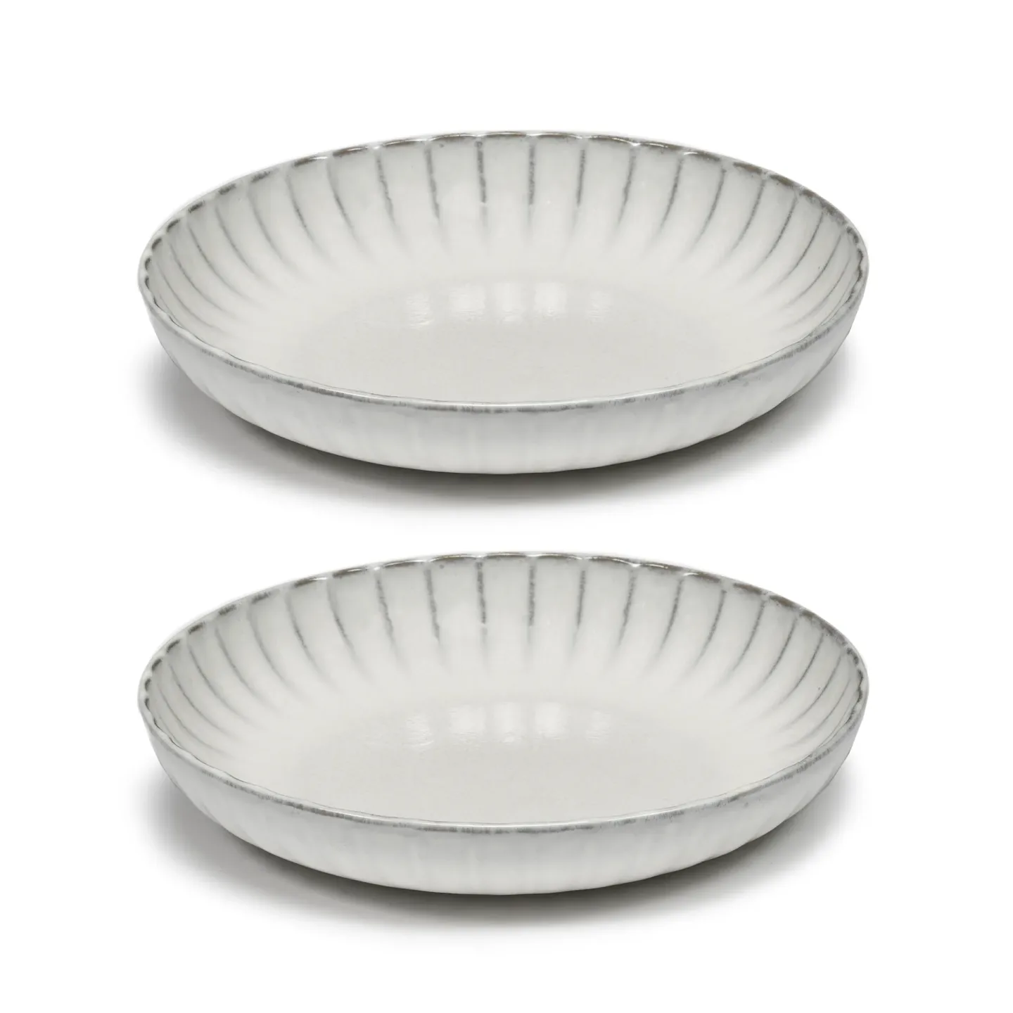 Serax Inku high Teller M Ø21 cm 2er-Pack White
