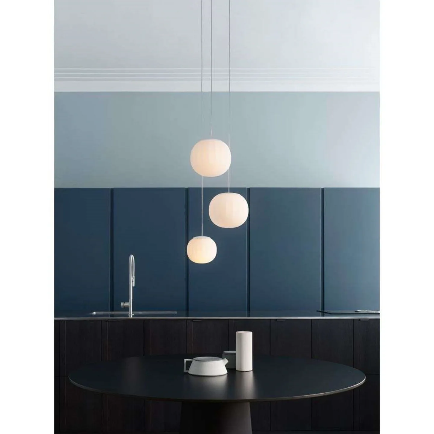 Lita Pendelleuchte Ø18 White - Luceplan - Wohnzimmer - Glas