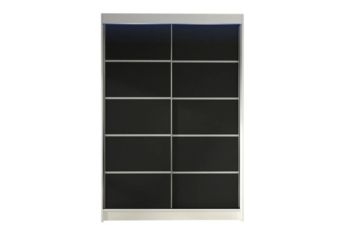 Liverpool Garderob 120x200 cm - Svart/Vit