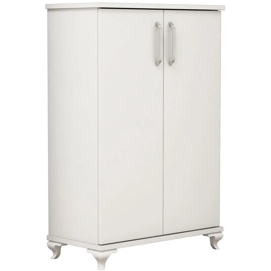 Schuhschrank Yemek weiss Melaminbeschichtete Spanplatte B 72 H 100 cm