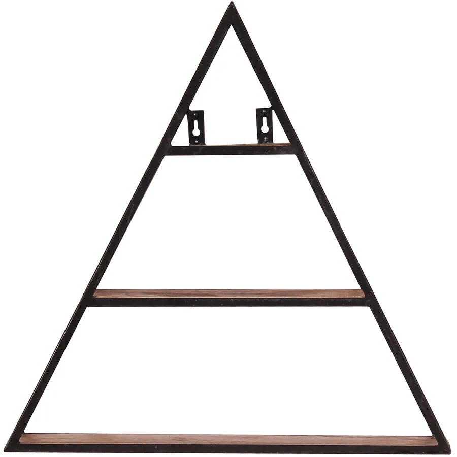 Wandregal Ecuador natur, schwarz Mangoholz B 50 T 13 cm