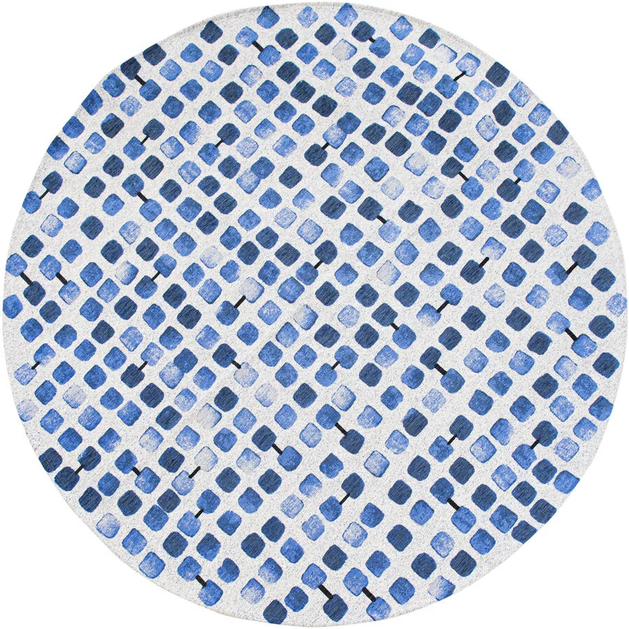 Teppich Cobblestone Blau Polyester 140 cm 140 cm