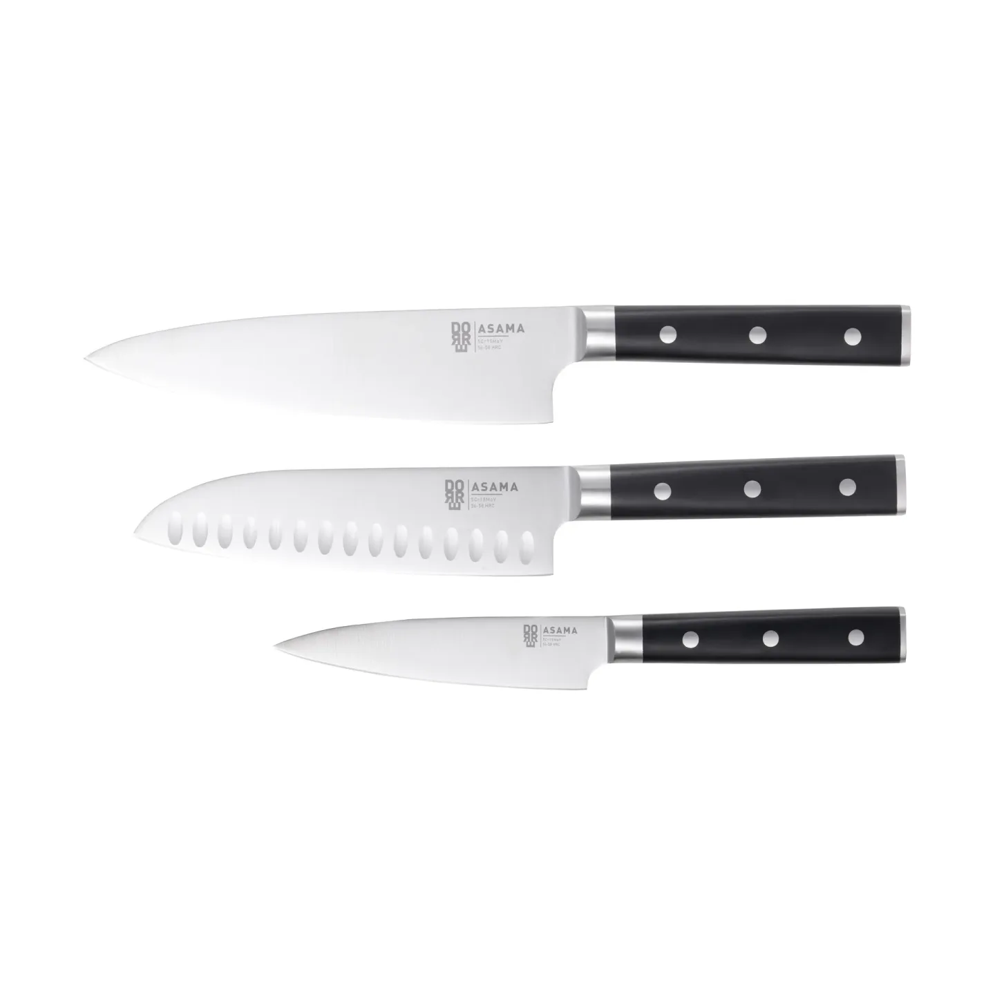 Dorre Asama Messer-Set Edelstahl, 3-teilig