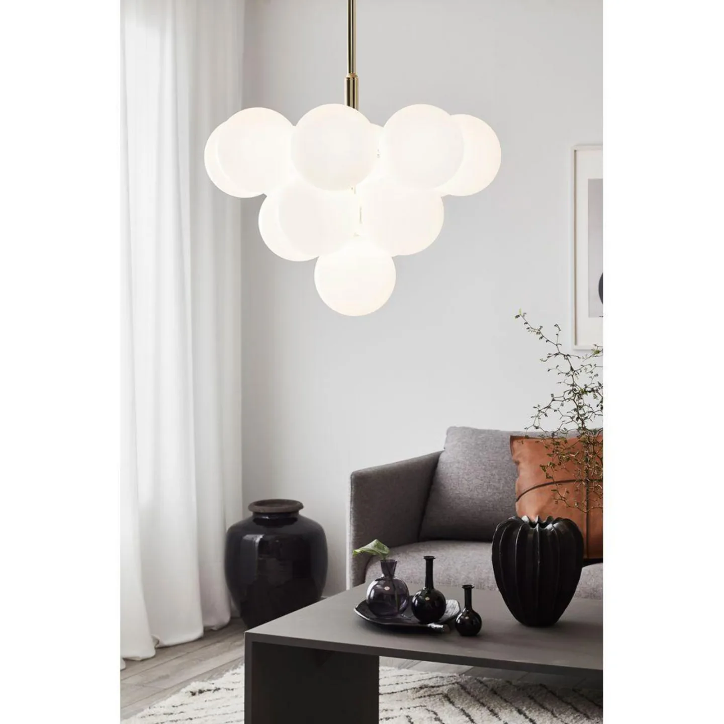 Merlot 13 Pendelleuchte Brass/White - Markslöjd - Wohnzimmer - Glas