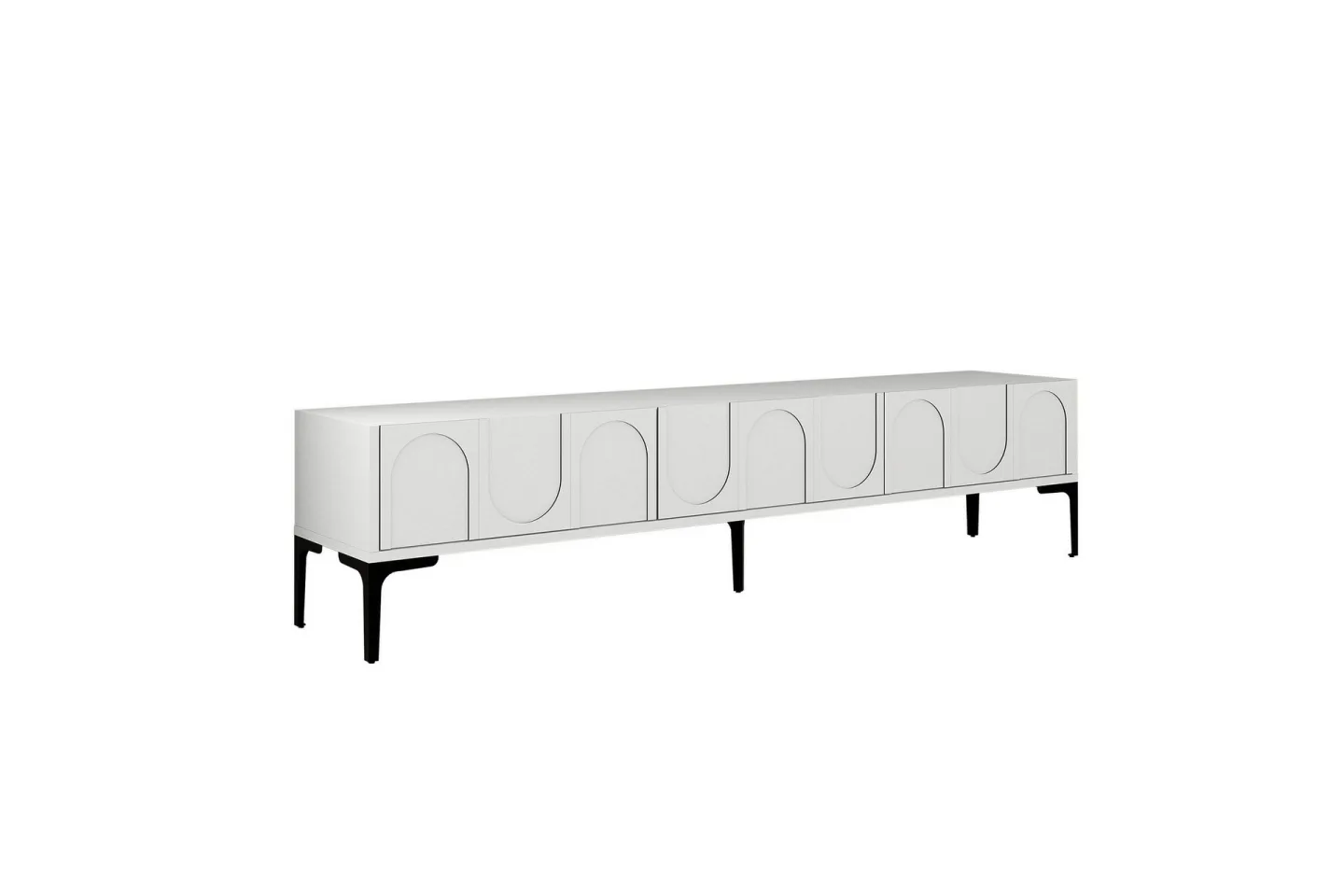 Hazim Tv-bänk 180 cm - Vit/Svart