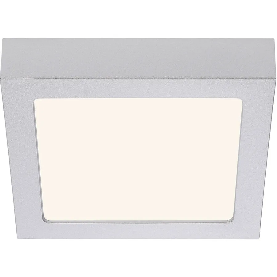 Deckenlampe Cissione Grau Kunststoff/Metall 17 cm 3 cm - Farbe: chrom matt - LED - Lichtfarbe: Warmweiss - Material: Metall/Kunststoff - Deckenlampe-