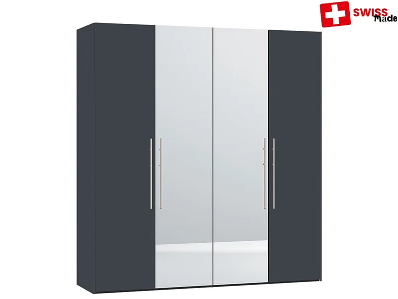 Drehtürenschrank EMMEN grau 4 Türen
