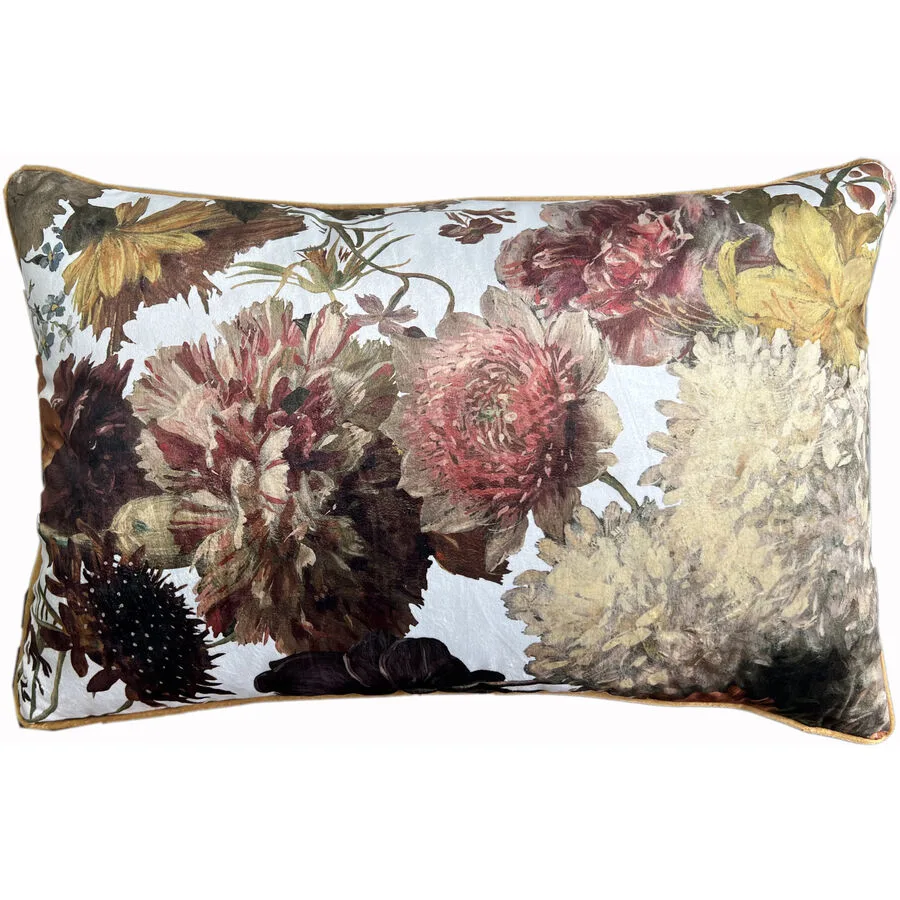 Zierkissen Flora Gelb Polyester 40 cm 60 cm