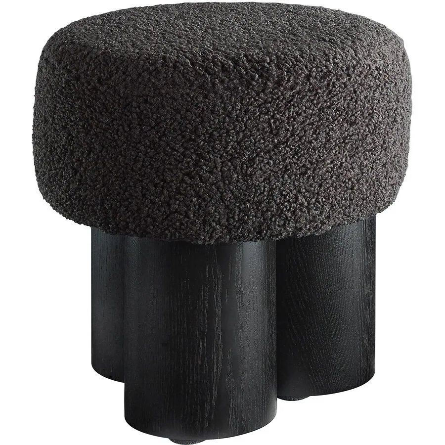 Hocker Bexlo schwarz/grau MDF H 49 B 50 cm