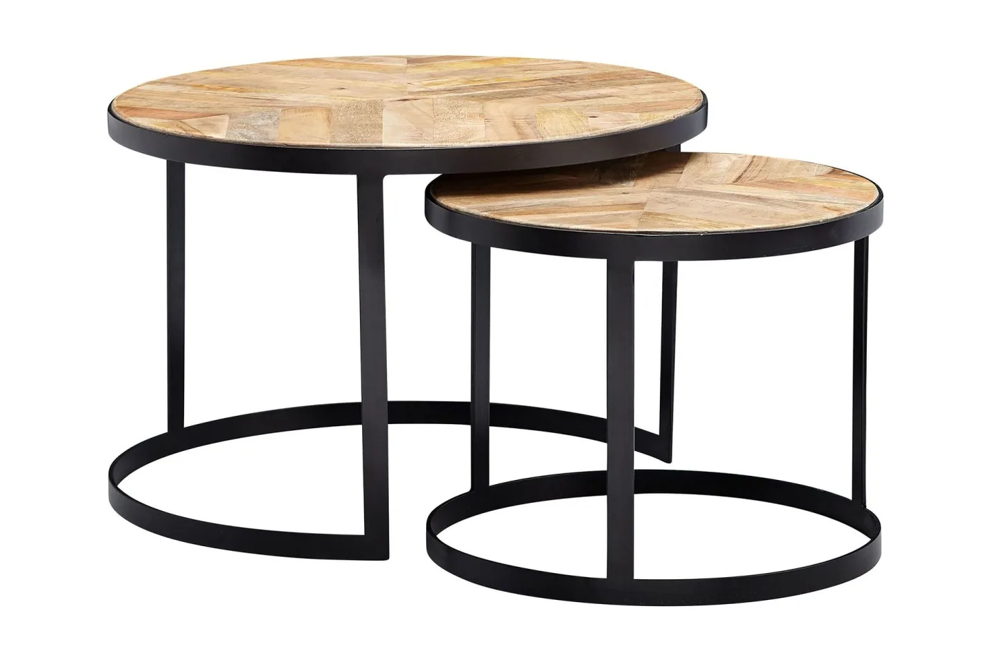 Willowdale Satsbord 60 cm Runt - Natur/Svart